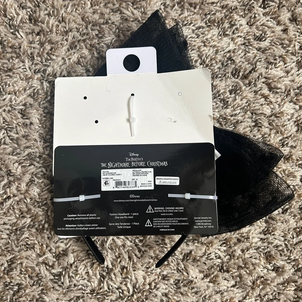 Disney The Nightmare Before Christmas Jack Skellington Bow Headband – NIP